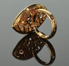 Bucherer 18k Gold Diamond Pink Sapphire Ring Size 7 1/4