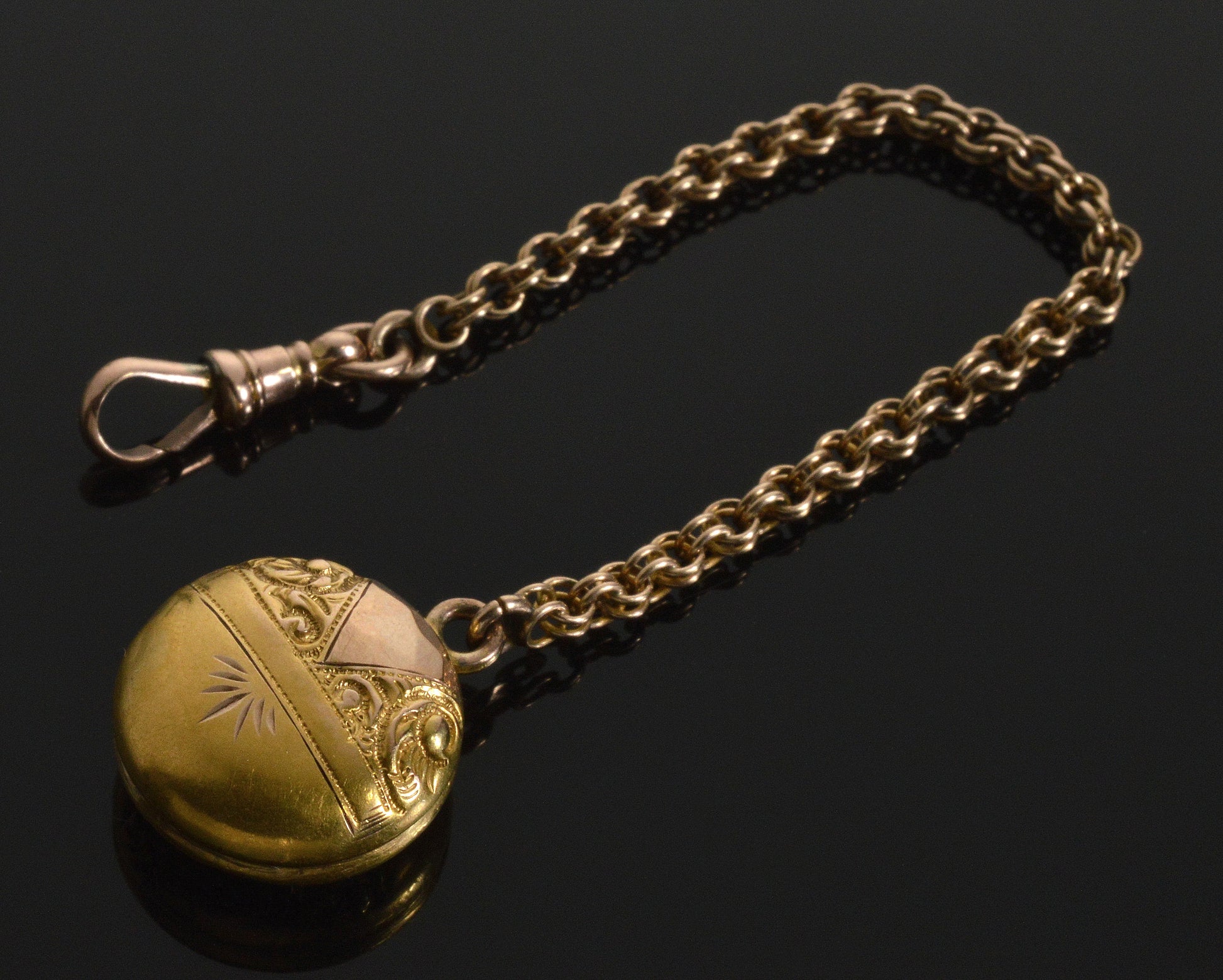 Antique Victorian 10K Gold Fancy Fob Pendant C.1890