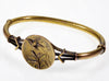 Antique Victorian 18K Gold Bird Hinged Bangle Bracelet C.1860