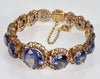 Estate 18K Rose Gold Lab Alexandrite Bracelet C.1940