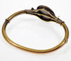 Antique Victorian 18K Gold Bird Hinged Bangle Bracelet C.1860