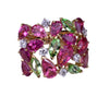 Estate 18K Gold Cocktail Ring Tourmaline Peridot Diamond Size 5 3/4