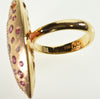 Bucherer 18k Gold Diamond Pink Sapphire Ring Size 7 1/4