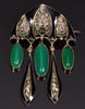 Jugendstil Art Nouveau Theodor Fahrner Brooch Pin Enamel Chrysoprase Marcasite C.1900