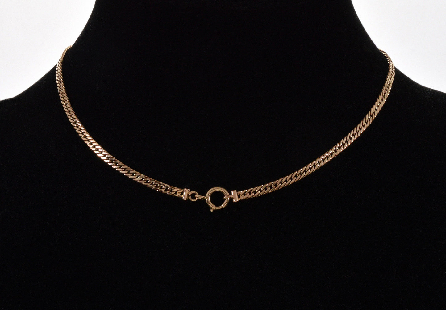 Antique Victorian 10K Gold Double Link Chain Necklace C.1890