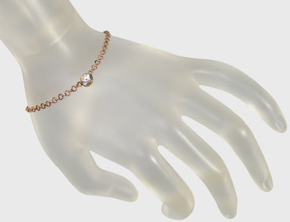 Georgian Paste 10K Gold Chain Bracelet C.1820
