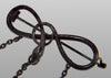 Victorian Gunmetal Chatelaine Lockets Snake Brooch Pin C.1880
