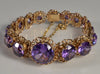 Estate 18K Rose Gold Lab Alexandrite Bracelet C.1940