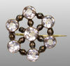 Antique Georgian 9K Gold Diamond Paste Brooch Pin C.1820