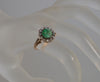 Antique Georgian 14K Gold Natural Emerald Diamond Ring C.1820