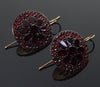 Antique Victorian Bohemian Garnet Large Earrings C.1890