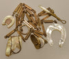 Antique Victorian Equestrian Horse Riding Necklace GF MOP Chain Fobs Pendants C.1880