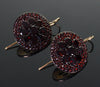 Antique Victorian Bohemian Garnet Large Earrings C.1890