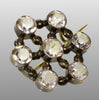 Antique Georgian 9K Gold Diamond Paste Brooch Pin C.1820