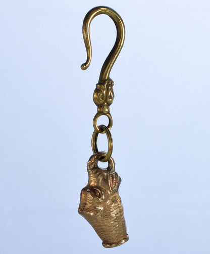 Antique Georgian Dog Snake Figurine Pendant Fob Pinchbeck C.1820