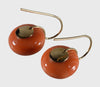 Estate 14K Gold Large Salmon Coral Earrings