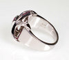 Estate Platinum Ruby Diamond Magen David Ring Designer Signed ATS Size 7 1/2 C.1950