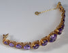 Estate 18K Rose Gold Lab Alexandrite Bracelet C.1940