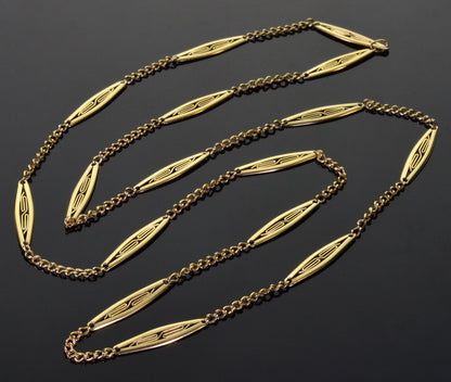 Antique Art Nouveau 18K Gold Chain Necklace C.1900