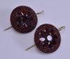 Antique Victorian Bohemian Garnet Large Earrings C.1890