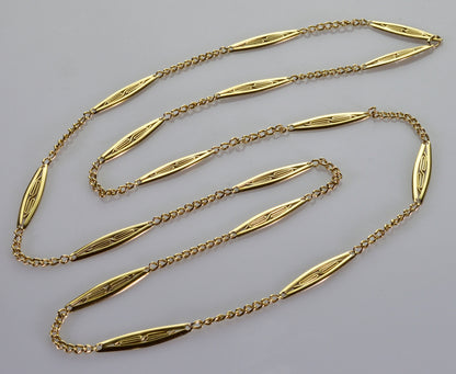 Antique Art Nouveau 18K Gold Chain Necklace C.1900