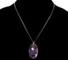Antique Art Deco Italy Sterling Amethyst Crystal Necklace C.1920