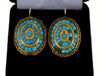 Antique Victorian Turquoise 14K Gold Earrings C.1860 003525