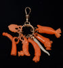 Antique Georgian Gold Coral Charms Pendant C.1820