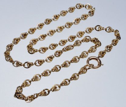 Antique Victorian 10K Gold Fancy Chain Necklace C.1890 003731