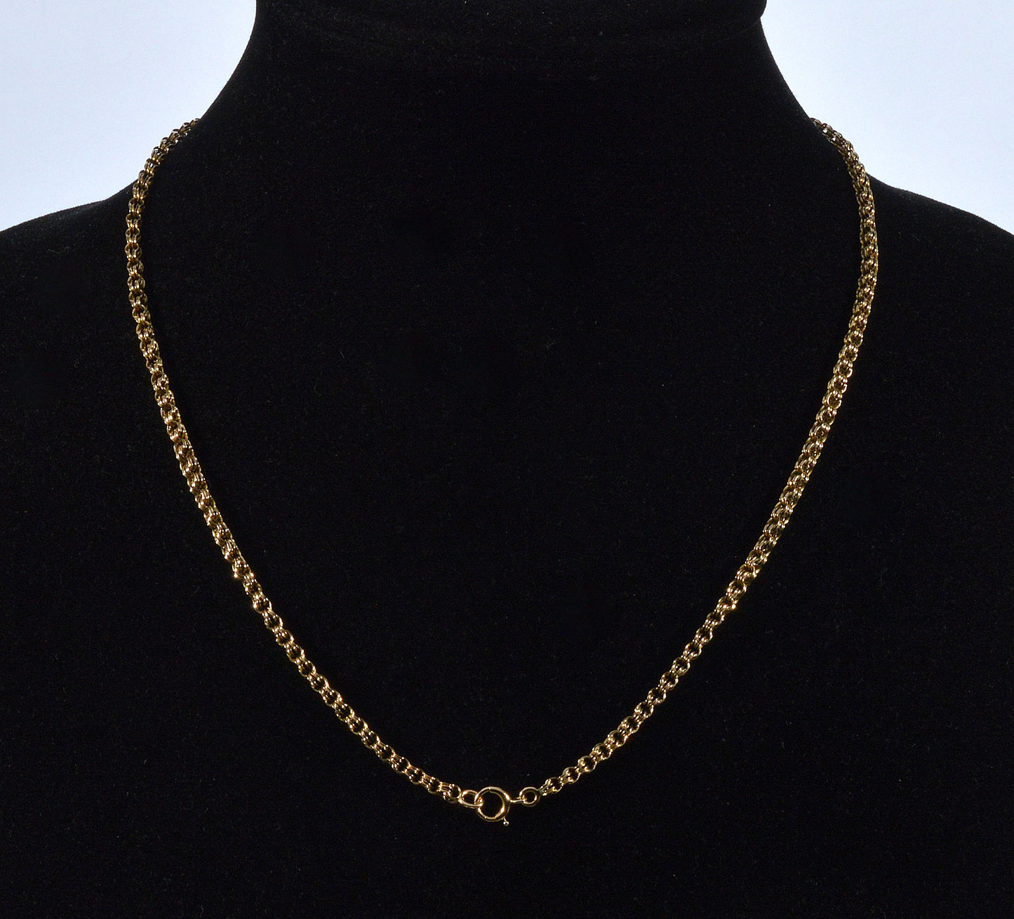 Antique Victorian 10K Gold Fancy Link Chain Necklace C.1890 004063