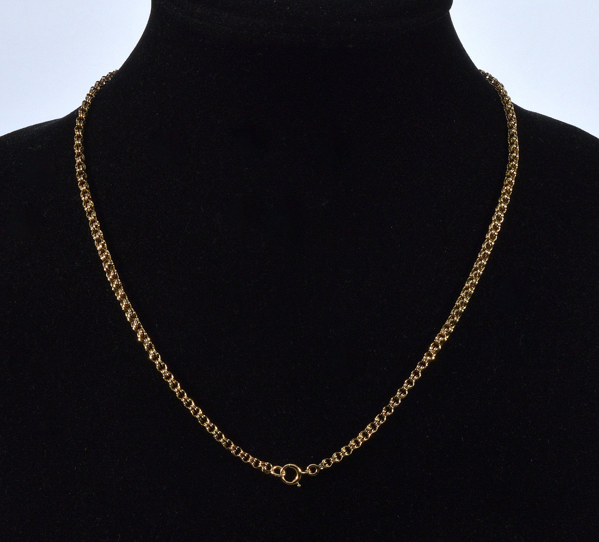 Antique Victorian 10K Gold Fancy Link Chain Necklace C.1890 004063