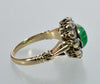 Antique Georgian 14K Gold Natural Emerald Diamond Ring C.1820