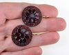 Antique Victorian Bohemian Garnet Large Earrings C.1890