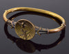 Antique Victorian 18K Gold Bird Hinged Bangle Bracelet C.1860