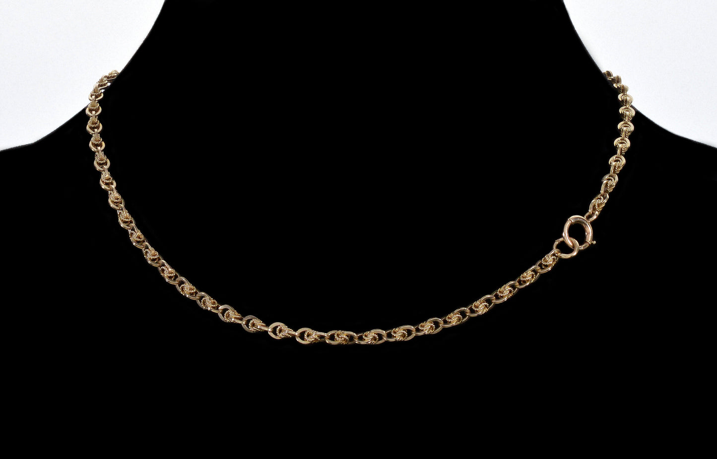 Antique Victorian 10K Gold Fancy Link Chain Necklace C.1890 003731