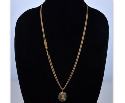 Antique Georgian 14K Gold Slide Guard Longuard Chain Necklace C.1820