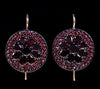 Antique Victorian Bohemian Garnet Large Earrings C.1890