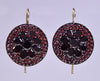 Antique Victorian Bohemian Garnet Large Earrings C.1890