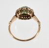 Antique Georgian 14K Gold Natural Emerald Diamond Ring C.1820