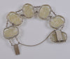 Antique Qing Dynasty Mutton Fat Jade Sterling Bracelet Chinese C.1860