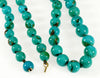 Antique Art Deco 14K Gold Turquoise Bead Necklace C.1920