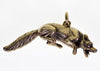 Antique Art Nouveau Hunting Fox Sterling Fob Pendant C.1900