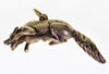 Antique Art Nouveau Hunting Fox Sterling Fob Pendant C.1900