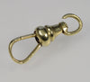Victorian 14K Yellow Gold Dog Clip Clasp For Watch Chain 0399