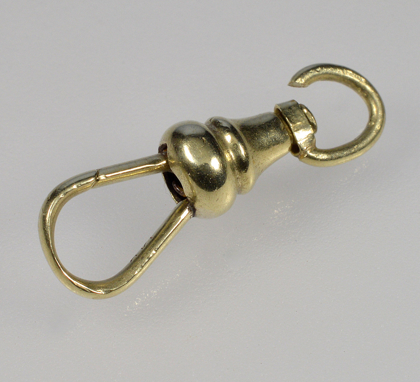Victorian 14K Yellow Gold Dog Clip Clasp For Watch Chain 0399
