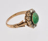 Antique Georgian 14K Gold Natural Emerald Diamond Ring C.1820