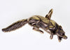 Antique Art Nouveau Hunting Fox Sterling Fob Pendant C.1900