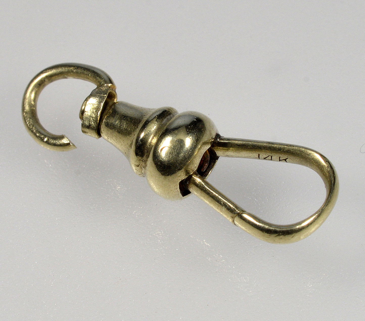 Victorian 14K Yellow Gold Dog Clip Clasp For Watch Chain 0399