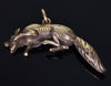 Antique Art Nouveau Hunting Fox Sterling Fob Pendant C.1900