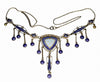 Antique Norwegian Lavender Guilloche Enamel Sterling Necklace C.1920